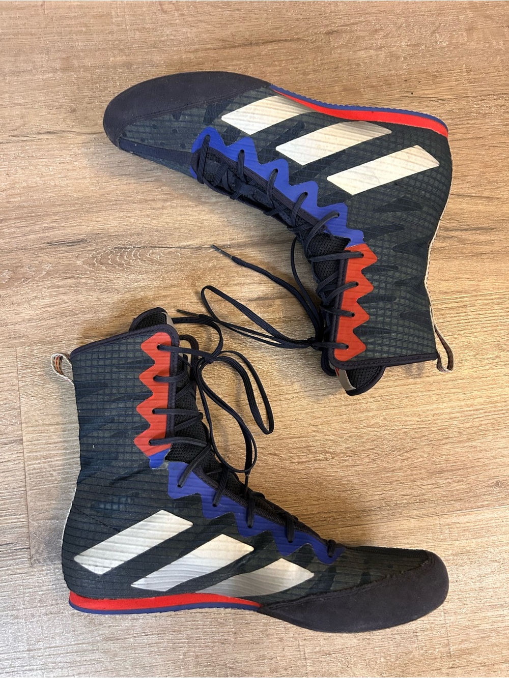 Adidas Box Hog 4 Men's Boxing Shoes Legend Ink Silver Red Size 7.5